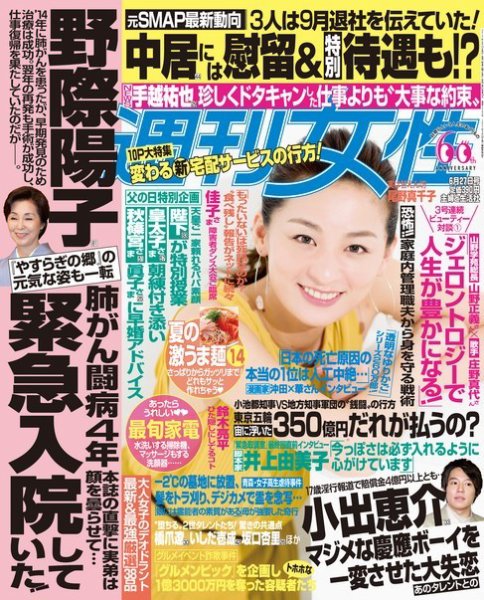 週刊女性 2017年6/27号 (発売日2017年06月13日) 表紙