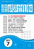酒類食品統計月報 2017年7月 表紙
