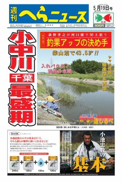 週刊へらニュース 2017年5月19日号 (発売日2017年05月15日) 表紙