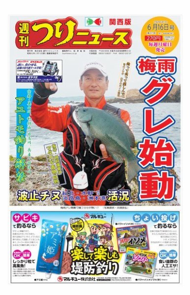 週刊つりニュース　関西版 2017年6月16日号 (発売日2017年06月12日) 表紙