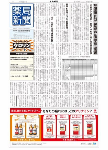 薬局新聞 2018年03月28日発売号 表紙