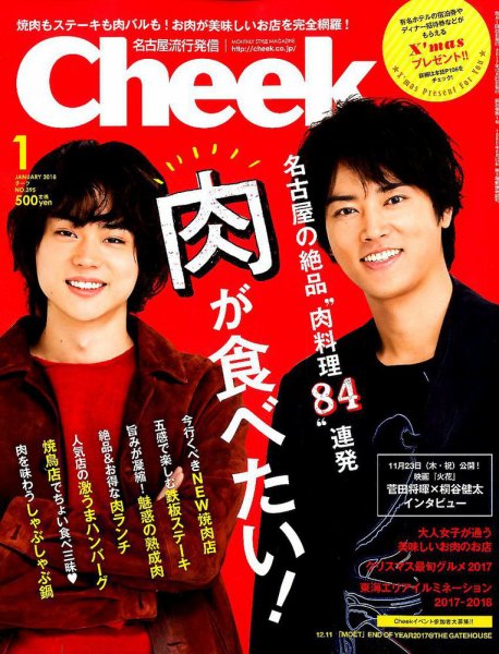 CHEEK（チーク） 2018年1月号 (発売日2017年11月22日) 表紙