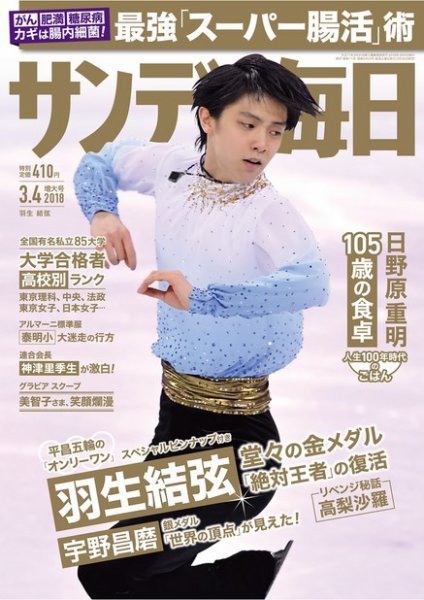 サンデー毎日 2018年3/4号 (発売日2018年02月20日) 表紙
