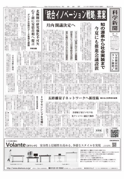 科学新聞 2018年06月08日発売号 表紙