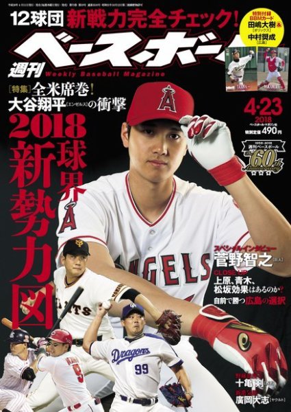週刊ベースボール 2018年4/23号 (発売日2018年04月11日) 表紙