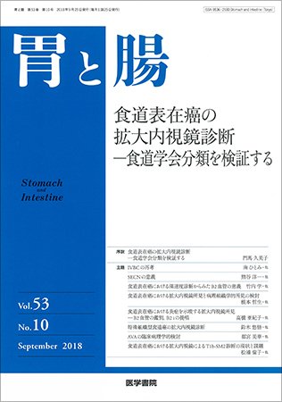 胃と腸 Vol.53 No.10 (発売日2018年09月25日) 表紙