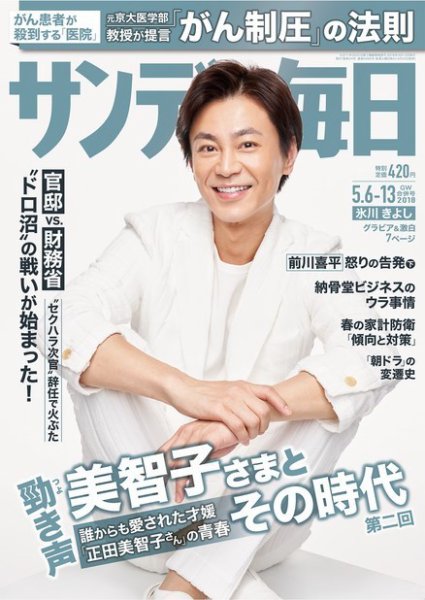 サンデー毎日 2018年5/13号 (発売日2018年04月24日) 表紙