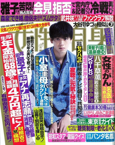 週刊女性自身 2018年5/15号 (発売日2018年04月24日) 表紙
