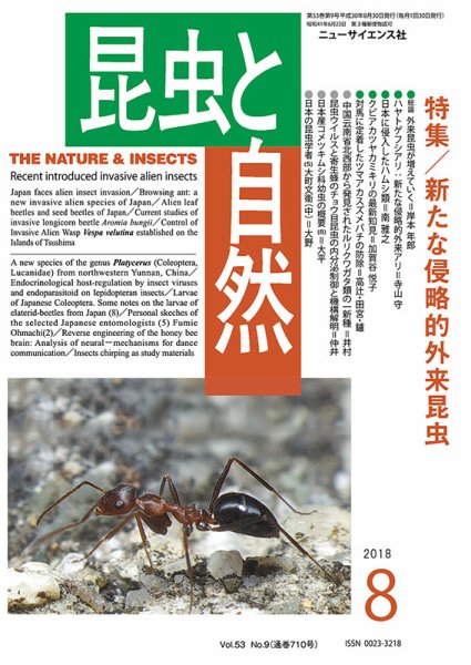 昆虫と自然 2018年8月号 (発売日2018年07月21日) 表紙