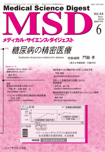 メディカル・サイエンス・ダイジェスト 2018年6月号 (発売日2018年05月20日) 表紙