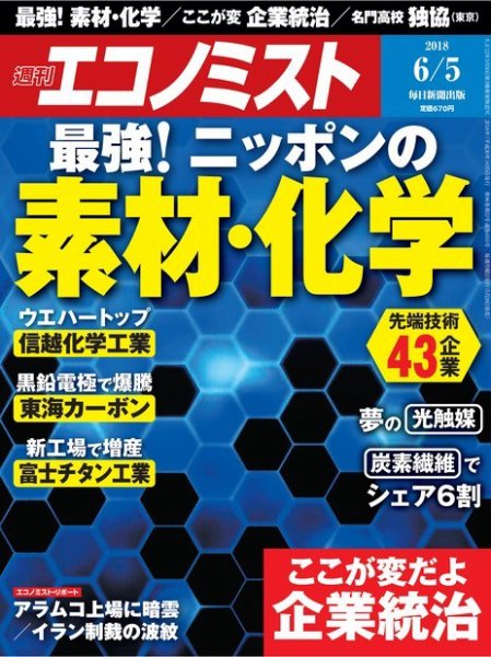 週刊エコノミスト 2018年6/5号 (発売日2018年05月28日) 表紙