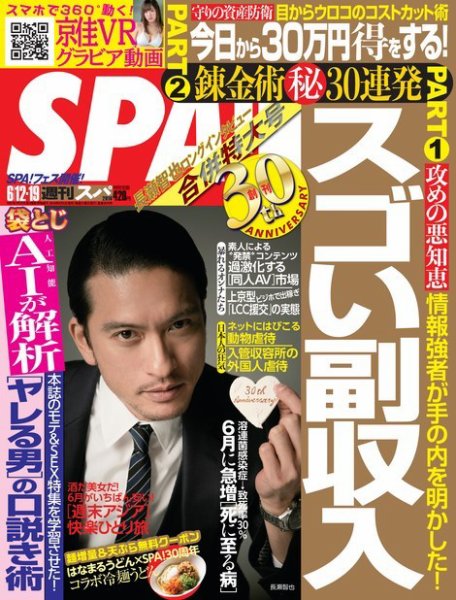 SPA！（スパ） 2018年6/12・19号合併号 (発売日2018年06月05日) 表紙