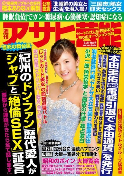 週刊アサヒ芸能 ［ライト版］ 6/21号 (発売日2018年06月13日) 表紙
