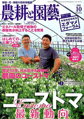 Horticulture Today 施設園芸の参考書　農業コンサル向け 農耕と園芸 2018年10月号 (発売日2018年09月22日) | 雑誌/電子書籍