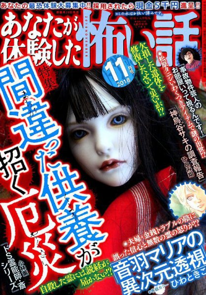 あなたが体験した怖い話 2018年11月号 (発売日2018年09月22日) 表紙
