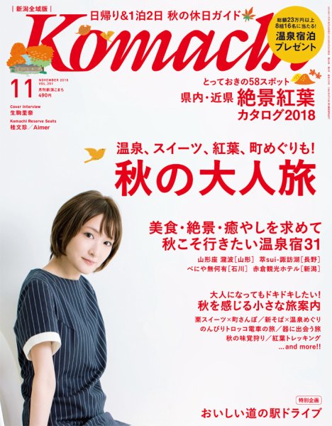 月刊新潟Komachi 2018年11月号 (発売日2018年09月25日) 表紙