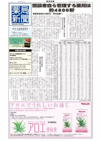 薬局新聞 2019年01月23日発売号 表紙