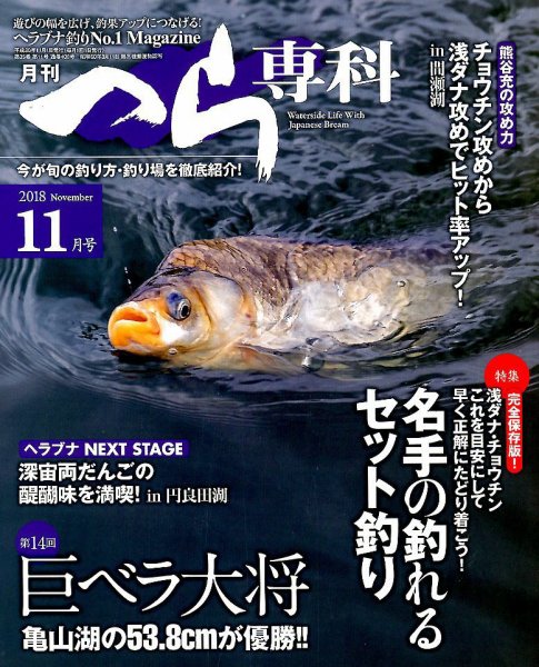 へら専科 2018年11月号 (発売日2018年10月04日) 表紙