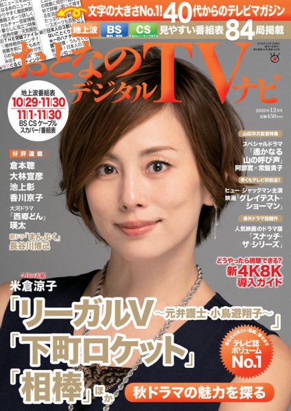 おとなのデジタルTVnavi（関西版） 2018年12月号 (発売日2018年10月24日) 表紙