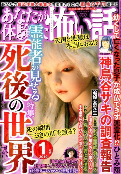 あなたが体験した怖い話 2019年1月号 (発売日2018年11月24日) 表紙