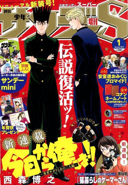 少年サンデー増刊 2019年1/1号 (発売日2018年11月24日) 表紙
