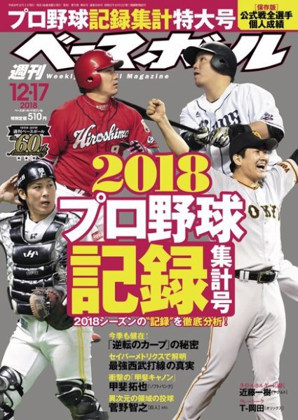 週刊ベースボール 2018年12/17号 (発売日2018年12月05日) 表紙
