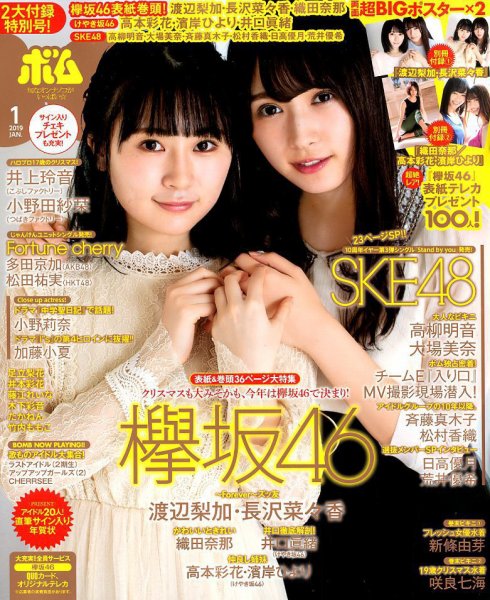 BOMB（ボム） 2019年1月号 (発売日2018年12月07日) 表紙
