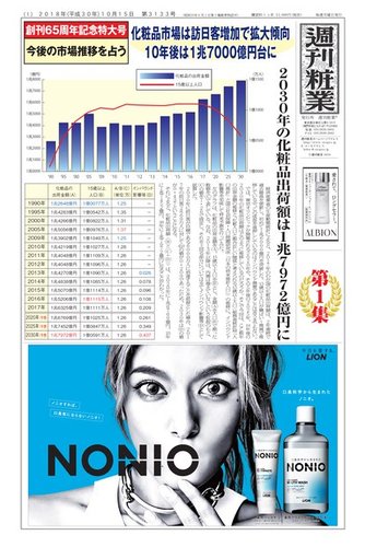 週刊粧業 第3134号 発売日2018年10月22日 雑誌 電子書籍 定期購読の予約はfujisan