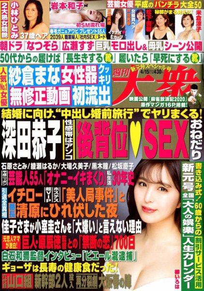 週刊大衆 2019年4/15号 (発売日2019年04月01日) 表紙