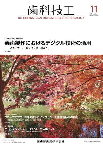 歯科技工 Vol.47 No.11 (発売日2019年10月31日) 表紙