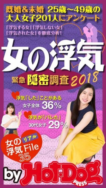 Hot-Dog PRESS Selection（ホットドッグプレスセレクション） 女の浮気 緊急隠密調査２０１８ (発売日2018年11月02日) 表紙