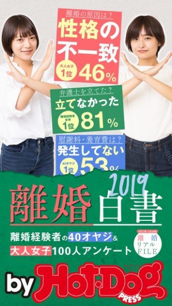 Hot-Dog PRESS Selection（ホットドッグプレスセレクション） 離婚白書２０１９ (発売日2019年02月15日) 表紙