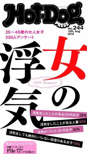 Hot-Dog PRESS（ホットドッグプレス） 244号 (発売日2019年08月23日) 表紙