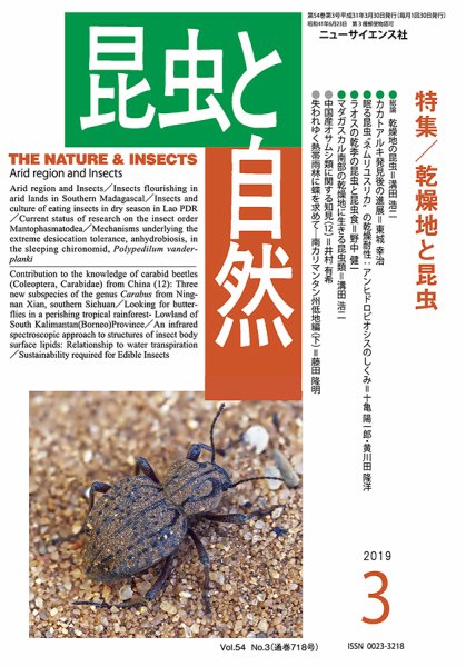 昆虫と自然 2019年3月号 (発売日2019年02月22日) 表紙