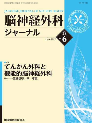 脳神経外科ジャーナル 28巻6号 (発売日2019年05月25日) 表紙