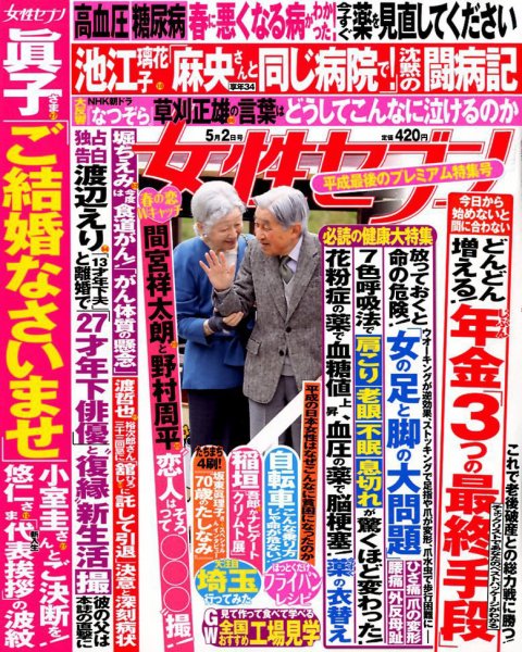 週刊女性セブン 2019年5/2号 (発売日2019年04月18日) 表紙
