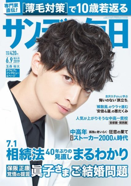 サンデー毎日 2019年6/9号 (発売日2019年05月28日) 表紙