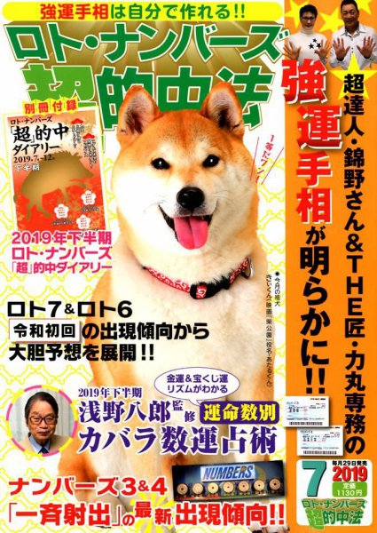 ロト・ナンバーズ超的中法 2019年7月号 (発売日2019年05月29日) 表紙