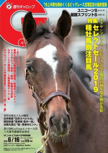 週刊Gallop（ギャロップ） 6月16日号 (発売日2019年06月11日) 表紙