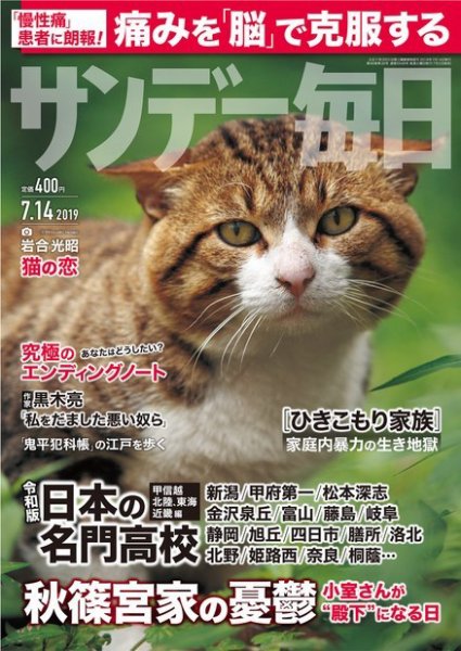 サンデー毎日 2019年7/14号 (発売日2019年07月02日) 表紙