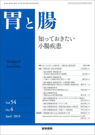 胃と腸 Vol.54 No.4 (発売日2019年04月25日) 表紙