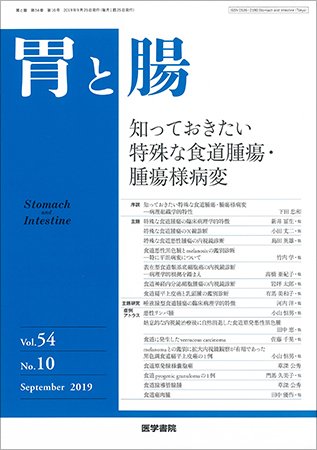 胃と腸 Vol.54 No.10 (発売日2019年09月25日) 表紙
