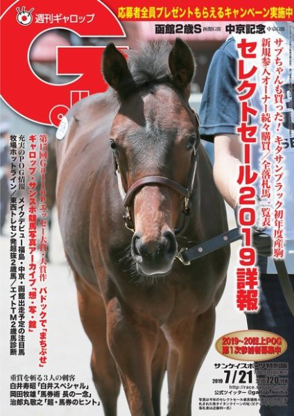 週刊Gallop（ギャロップ） 7月21日号 (発売日2019年07月16日) 表紙