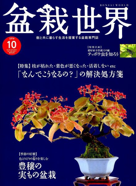 盆栽世界 2019年10月号 (発売日2019年09月04日) 表紙
