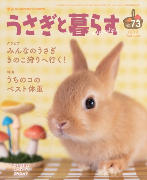 うさぎと暮らす 2019年10月号 (発売日2019年08月19日) 表紙
