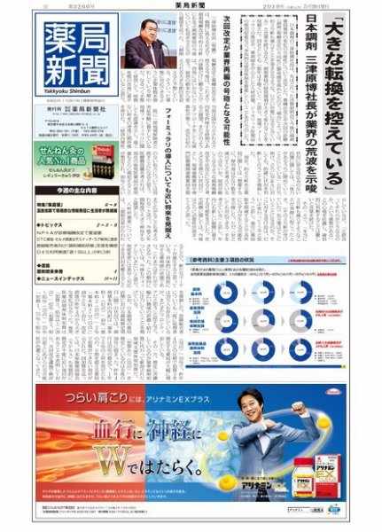 薬局新聞 2019年05月29日発売号 表紙