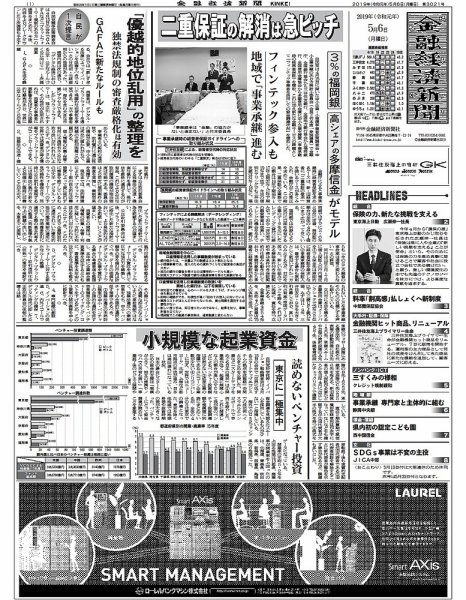 金融経済新聞 第3021号 (発売日2019年05月06日) 表紙