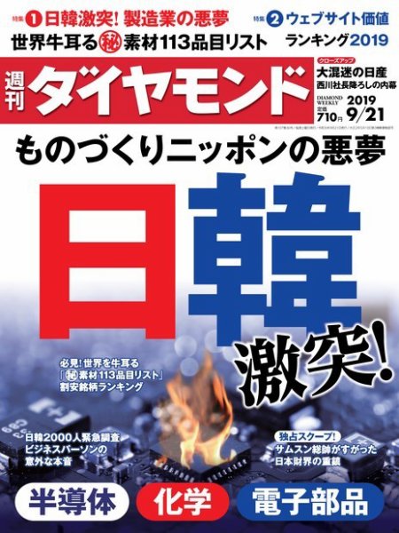 週刊ダイヤモンド（Diamond WEEKLY） 2019年9/21号 (発売日2019年09月17日) 表紙
