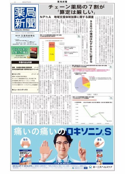 薬局新聞 2019年07月03日発売号 表紙