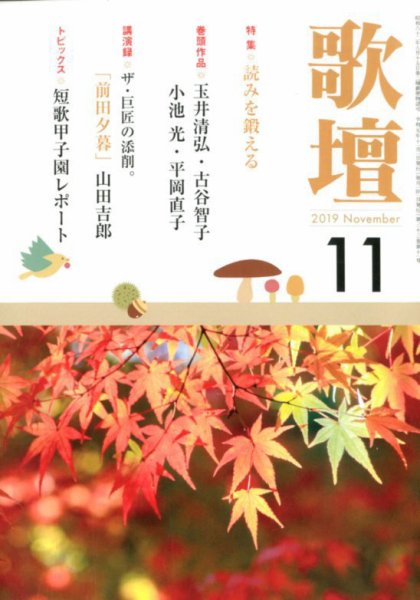 歌壇 2019年11月号 (発売日2019年10月12日) 表紙